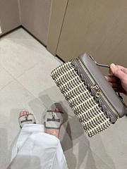 Fortok Loro Piana Extra Pocket L19 Wicker Grey 19*7*12cm - 5