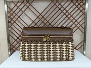 Fortok Loro Piana Extra Pocket L19 Wicker Dark Brown 19*7*12cm - 2