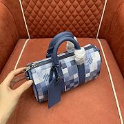 Fortok Louis Vuitton Keepall Bandoulière 25 Blue Indigo Damoflage Canvas 25 x 15 x 11CM - 5