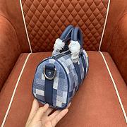 Fortok Louis Vuitton Keepall Bandoulière 25 Blue Indigo Damoflage Canvas 25 x 15 x 11CM - 6