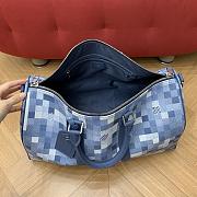 Fortok Louis Vuitton Keepall Bandoulière 45 Blue Indigo Damoflage Canvas 45 x 27 x 20cm - 6