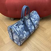 Fortok Louis Vuitton Keepall Bandoulière 45 Blue Indigo Damoflage Canvas 45 x 27 x 20cm - 5