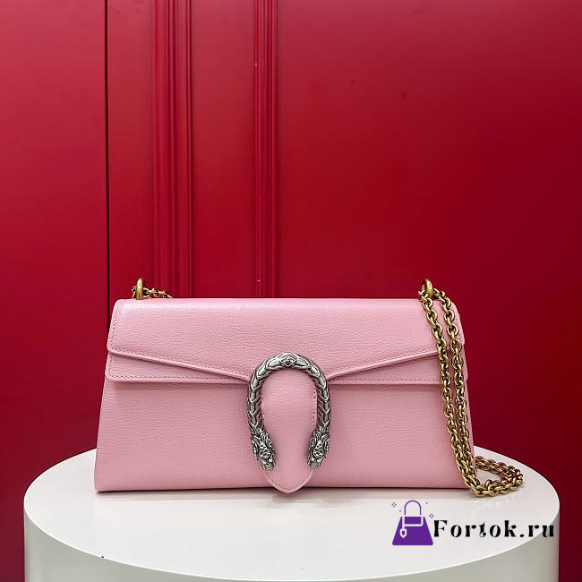 Fortok Gucci Dionysus Shoulder Bag Pink Leather 28 x 14 x 7cm  - 1