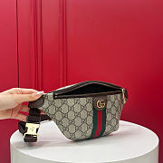Fortok Gucci Ophidia Small Belt Bag Beige and Dark brown GG Supreme canvas 30 x 4.5 x 14cm - 2