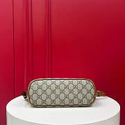 Fortok Gucci GG Emblem Small Shoulder Bag Brown 22-10.5-9cm - 6