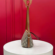 Fortok Gucci GG Emblem Small Shoulder Bag Brown 22-10.5-9cm - 5