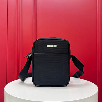 Fortok Gucci Tag small crossbody bag Black 14 x 4 x 20cm