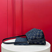 Fortok Gucci Madison medium shoulder bag blue GG denim 31 x 13 x 11.5cm - 6