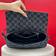 Fortok Gucci Madison medium shoulder bag blue GG denim 31 x 13 x 11.5cm - 4