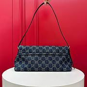 Fortok Gucci Madison medium shoulder bag blue GG denim 31 x 13 x 11.5cm - 3