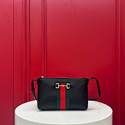 Fortok Gucci Horsebit Web small shoulder bag Black 20 x 12.5 x 4.5cm - 1