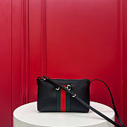 Fortok Gucci Horsebit Web small shoulder bag Black 20 x 12.5 x 4.5cm - 4