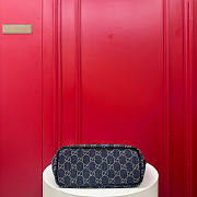 Fortok Gucci Tribeca Small Tote Bag Dark blue GG denim 25-19-11.5cm - 5