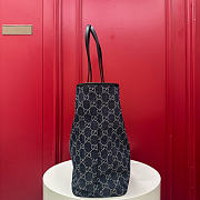 Fortok Gucci Tribeca Tote Bag Dark blue GG denim 38-29.5-13cm - 5