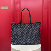 Fortok Gucci Tribeca Tote Bag Dark blue GG denim 38-29.5-13cm - 6