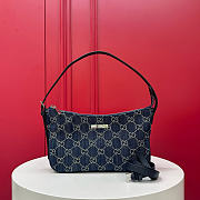Fortok Gucci Lady Lunetta Small Shoulder Bag Blue GG denim 22 x 14 x 5.5cm - 1
