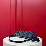Fortok Gucci Lady Lunetta Small Shoulder Bag Blue GG denim 22 x 14 x 5.5cm - 3