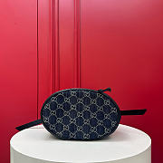 Fortok Gucci Venice Small Bucket Bag Blue GG Denim 21 x 23.5 x 14cm - 4
