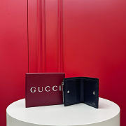 Fortok Gucci Small wallet Dark Blue Washed GG Denim 10 x 8cm - 5