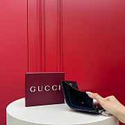 Fortok Gucci Small wallet Dark Blue Washed GG Denim 10 x 8cm - 3