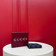 Fortok Gucci Small wallet Dark Blue Washed GG Denim 10 x 8cm - 2