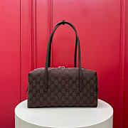 Fortok Gucci Melrose Medium Boston Bag Brown GG canvas 29 x 14 x 15cm - 5