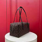 Fortok Gucci Melrose Medium Boston Bag Brown GG canvas 29 x 14 x 15cm - 4