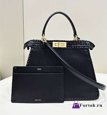 Fortok Fendi Peekaboo Isee U Bag Black 33x12x25cm