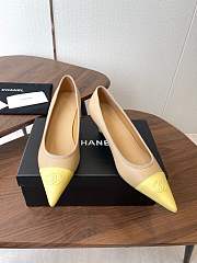 Fortok Chanel Iridescent Lambskin Ballet Yellow 5.5cm - 1