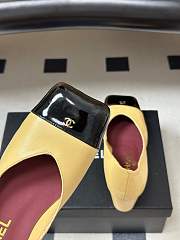 Fortok Chanel 2026ss pumps Square-toed Beige - Black - 5
