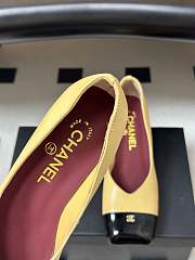 Fortok Chanel 2026ss pumps Square-toed Beige - Black - 4