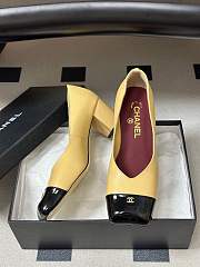 Fortok Chanel 2026ss pumps Square-toed Beige - Black - 3