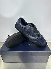Fortok Prada Speedrock Men Sneakers Navy Blue Mesh and Leather - 5