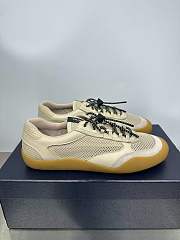 Fortok Prada Speedrock Men Sneakers Beige Mesh and Leather - 3