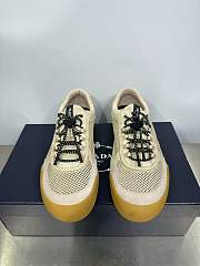 Fortok Prada Speedrock Men Sneakers Beige Mesh and Leather - 4
