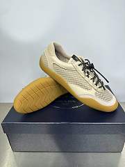 Fortok Prada Speedrock Men Sneakers Beige Mesh and Leather - 2
