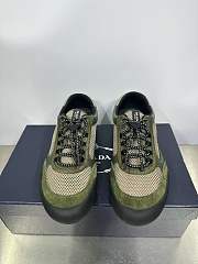 Fortok Prada Speedrock Men Sneakers Green Mesh and Leather - 4