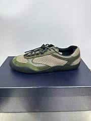 Fortok Prada Speedrock Men Sneakers Green Mesh and Leather - 2