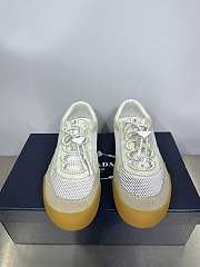 Fortok Prada Speedrock Men Sneakers White Mesh and Leather - 3