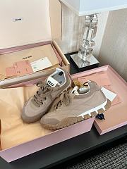 Fortok Miu Miu Tyre Technical Fabric and Suede Sneakers  - 5