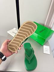 Fortok Bottega Veneta Sampieri Thong Sandals Grass Green Rubber - 5