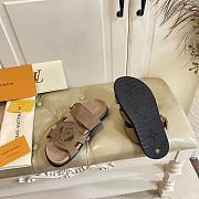 Fortok Louis Vuitton Isola Comfort Sandals Suede Brown - 6