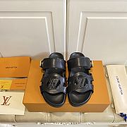 Fortok Louis Vuitton Isola Comfort Sandals Black Leather - 1