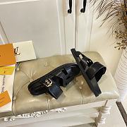 Fortok Louis Vuitton Isola Comfort Sandals Black Leather - 6