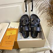 Fortok Louis Vuitton Isola Comfort Sandals Black Leather - 5