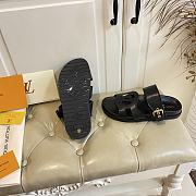 Fortok Louis Vuitton Isola Comfort Sandals Black Leather - 4