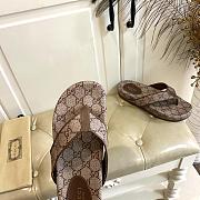 Fortok Gucci Vittoria GG canvas thong sandals Brown - 6