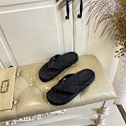 Fortok Gucci Vittoria GG canvas thong sandals Black 01 - 4