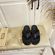 Fortok Gucci Vittoria GG canvas thong sandals Black 01 - 3