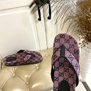 Fortok Gucci Vittoria GG canvas thong sandals Pink - 3